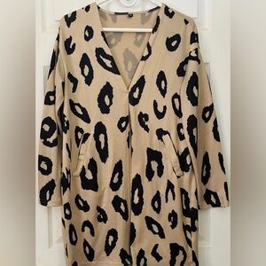 Leopard Print Long Cardigan